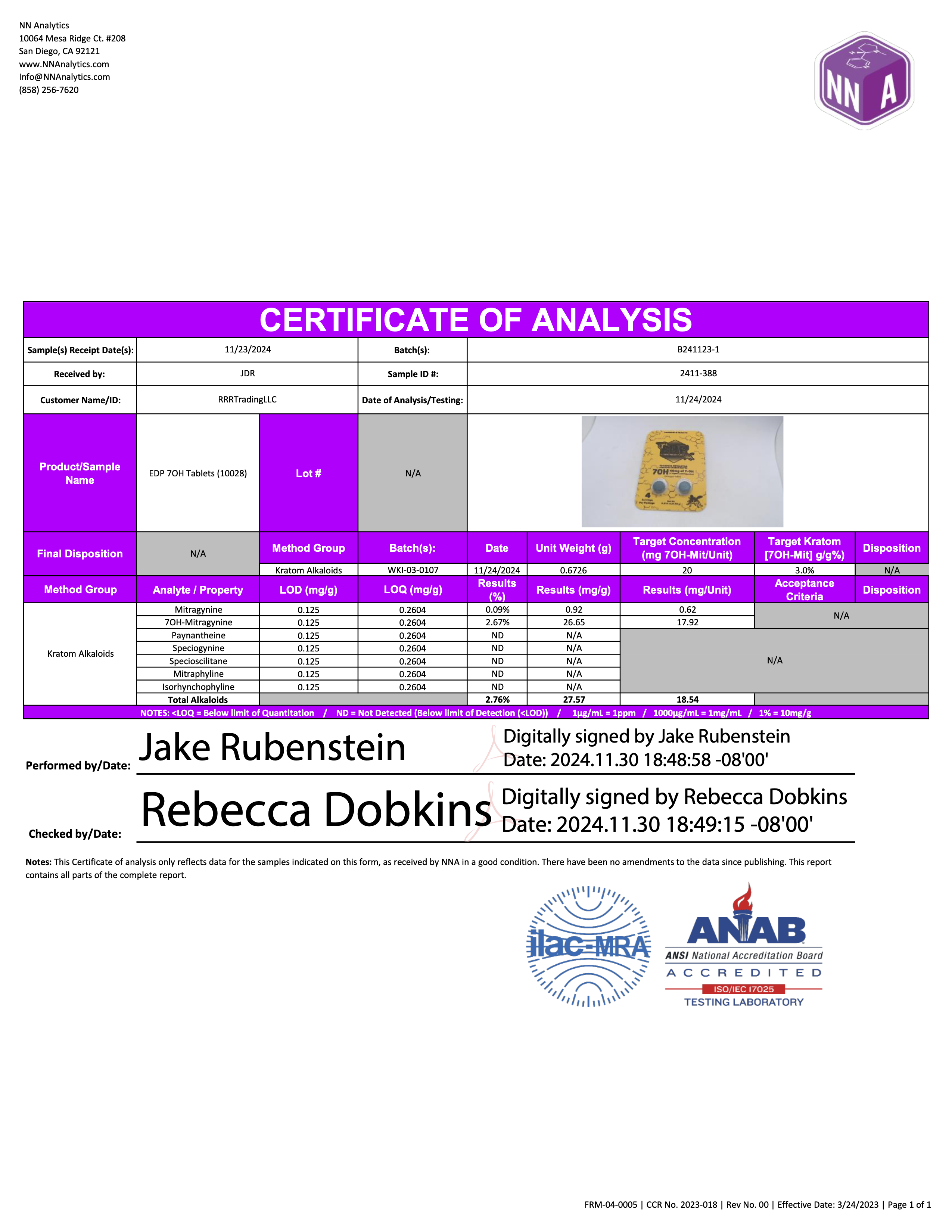https://edpkratom.com/wp-content/uploads/2024/12/NN-Analytics-CoA-EDP-Kratom-Alkaloids-B241123-1-2411-388-EDP-7OH-Tablets-10028.png
